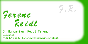 ferenc reidl business card